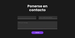 Ponte En Contacto Con El Fondo Oscuro Plantilla De Página De Destino
