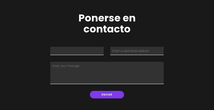 Ponte en contacto con el fondo oscuro Plantilla HTML5