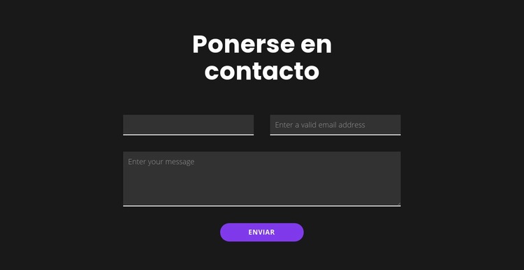 Ponte en contacto con el fondo oscuro Plantilla