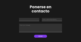 Ponte En Contacto Con El Fondo Oscuro - Tema De WordPress Profesional Personalizable
