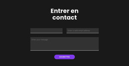 Entrez En Contact Avec Un Fond Sombre - Modèle De Création De Site Web