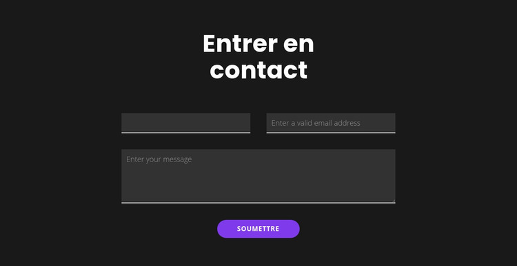 Entrez en contact avec un fond sombre Modèle Joomla