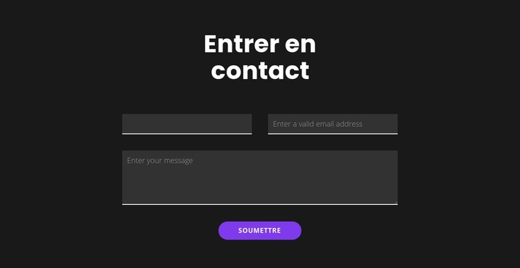 Entrez en contact avec un fond sombre Modèle