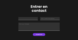 Entrez En Contact Avec Un Fond Sombre - Thème WordPress Professionnel Personnalisable