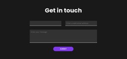 Get In Touch With Dark Background - Ultimate Homepage Design