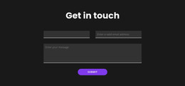 Get In Touch With Dark Background - Website Builder Template