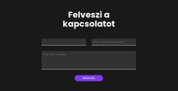 Vegye Fel A Kapcsolatot A Sötét Háttérrel - Ingyenes Webhelysablon