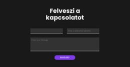 Ingyenes Webdesign Vegye Fel A Kapcsolatot A Sötét Háttérrel Számára
