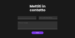 Entra In Contatto Con Uno Sfondo Scuro - Modello Per La Creazione Di Siti Web