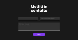 Entra In Contatto Con Uno Sfondo Scuro - Modello Di Sito Web Gratuito