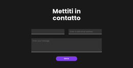 Entra In Contatto Con Uno Sfondo Scuro - Tema WordPress Professionale Personalizzabile