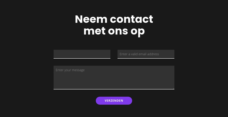 Neem contact op met een donkere achtergrond Joomla-sjabloon