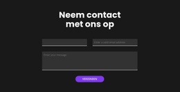 Neem Contact Op Met Een Donkere Achtergrond - Prachtige Sjabloon Van Één Pagina