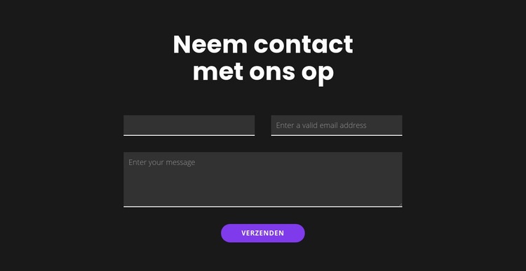 Neem contact op met een donkere achtergrond Sjabloon voor één pagina