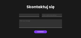 Skontaktuj Się Z Ciemnym Tłem - Szablon Kreatora Stron Internetowych