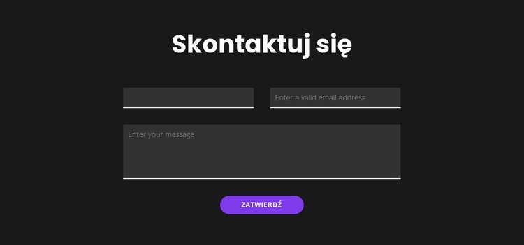 Skontaktuj się z ciemnym tłem Szablon HTML5