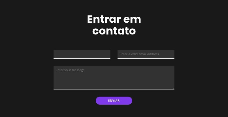 Entre em contato com fundo escuro Modelo HTML5