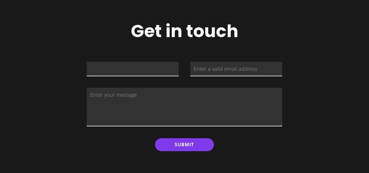 Get in touch with dark background Static Site Generator