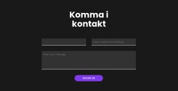 Kom I Kontakt Med Mörk Bakgrund - Gratis Webbplatsmall