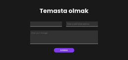 Koyu Arka Planla Iletişime Geçin - Web Sitesi Oluşturucu Şablonu