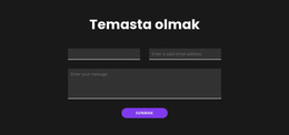 Koyu Arka Planla Iletişime Geçin - Ücretsiz Web Sitesi Şablonu