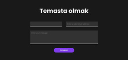 Koyu Arka Planla Iletişime Geçin - Özelleştirilebilir Profesyonel WordPress Teması