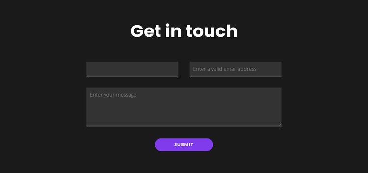 Get in touch with dark background Webflow Template Alternative