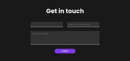Get In Touch With Dark Background - Free Website Builder