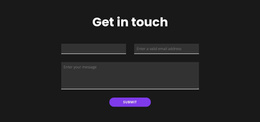 Get In Touch With Dark Background - Free Website Template