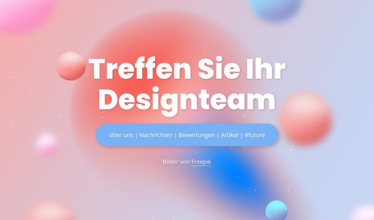 Treffen Sie Ihr Designteam HTML5-Vorlage