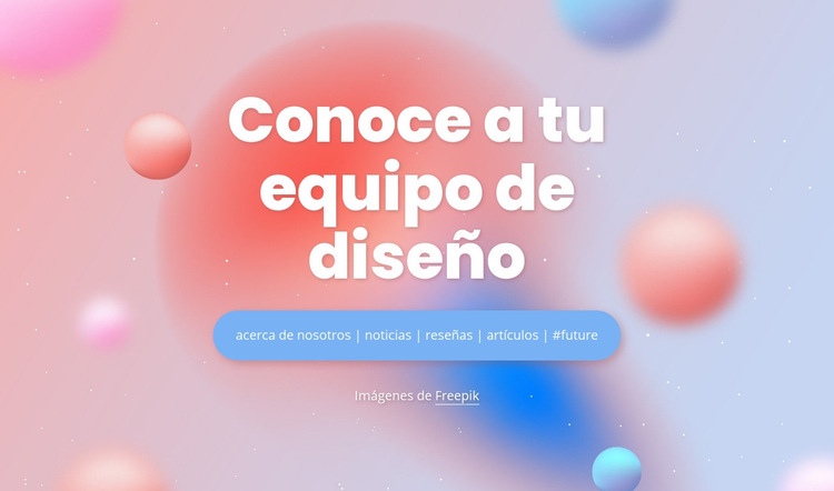 Conoce a tu equipo de diseño Creador de sitios web HTML