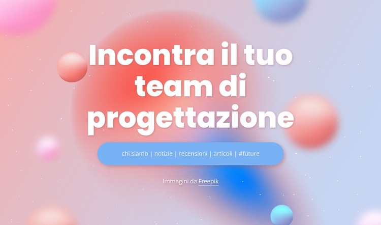 Incontra il tuo team di progettazione Pagina di destinazione