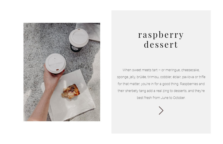 New raspberry dessert Joomla Page Builder