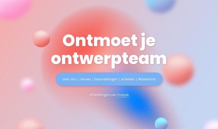 Ontmoet je ontwerpteam Html Website Builder