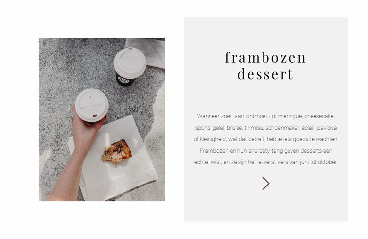 Nieuw frambozendessert Joomla-sjabloon