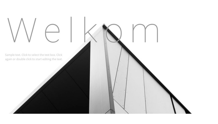 Welkom in de studio Website sjabloon