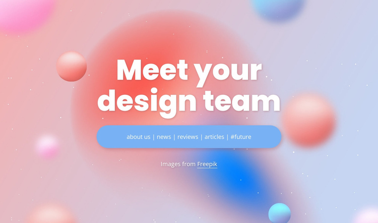 Meet your design team One Page Template