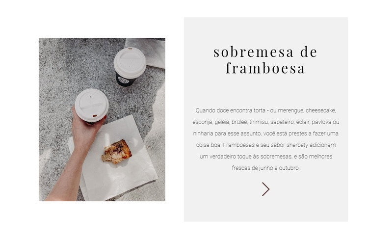 Nova sobremesa de framboesa Design do site