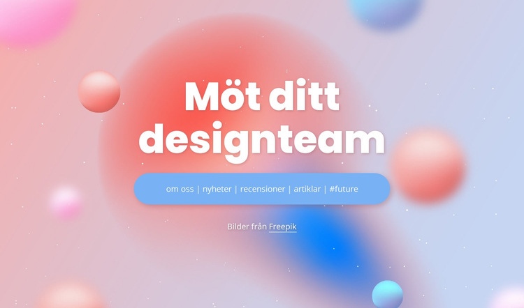 Möt ditt designteam HTML-mall