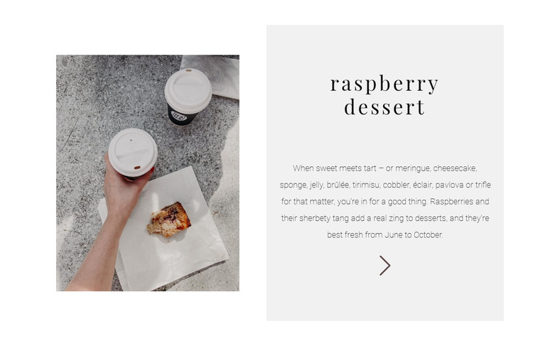 New raspberry dessert Website Builder Software