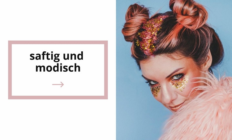 Saftiges Make-up Eine Seitenvorlage