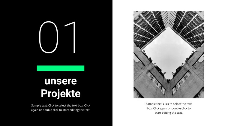 Es sind unsere Projekte HTML5-Vorlage