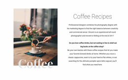 Coffee Recipes - Free HTML Website Builder