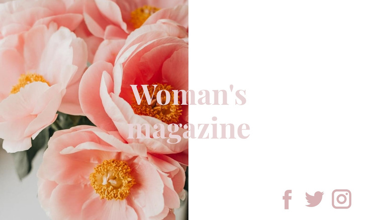 The best woman's magazine HTML5 Template
