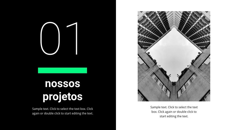 São nossos projetos Construtor de sites HTML