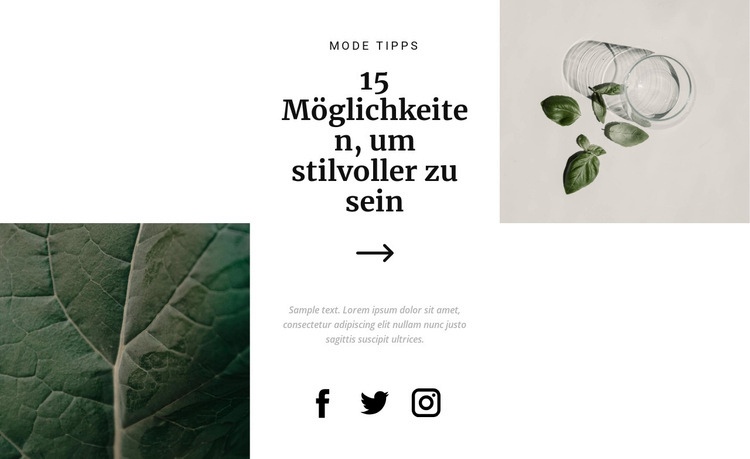 Wie man stilvoll wird Landing Page