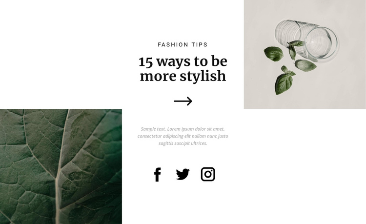 How to get stylish One Page Template