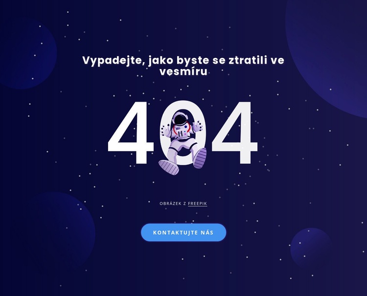 Stránka 404 Šablona CSS