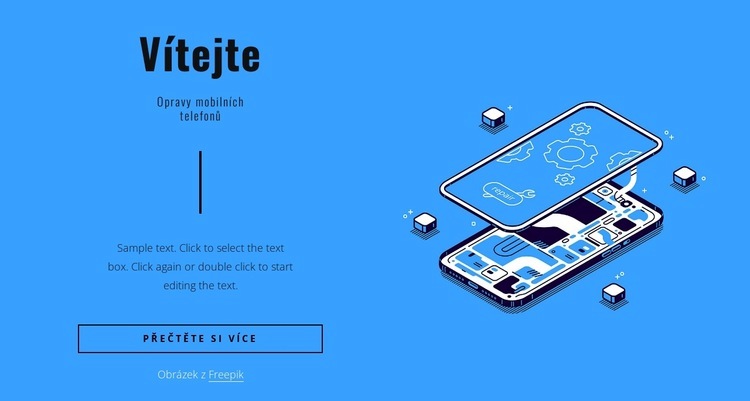 Opravy mobilních telefonů Šablona HTML