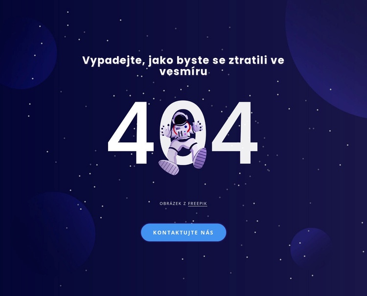 Stránka 404 Šablona HTML